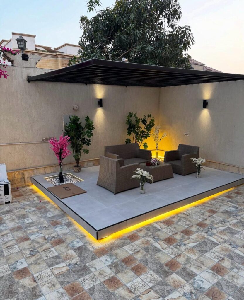 جلسات خارجية الدمام مؤسسة الابرار لتنسيق الحدائق المنزلية