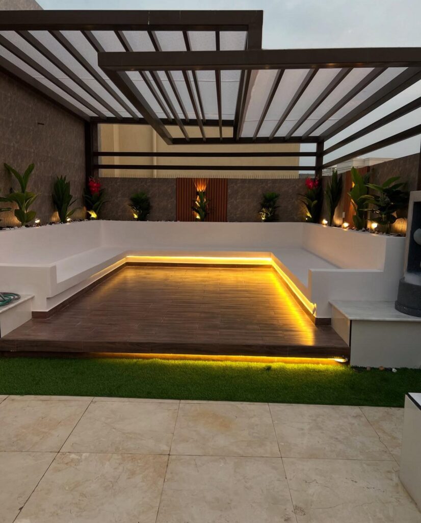 جلسات خارجية الدمام مؤسسة الابرار لتنسيق الحدائق المنزلية