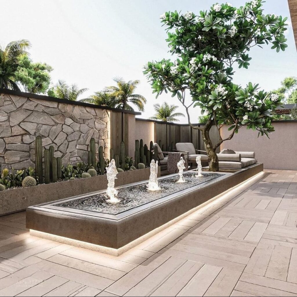 نوافير حدائق بالدمام مؤسسة الابرار لتنسيق الحدائق المنزلية