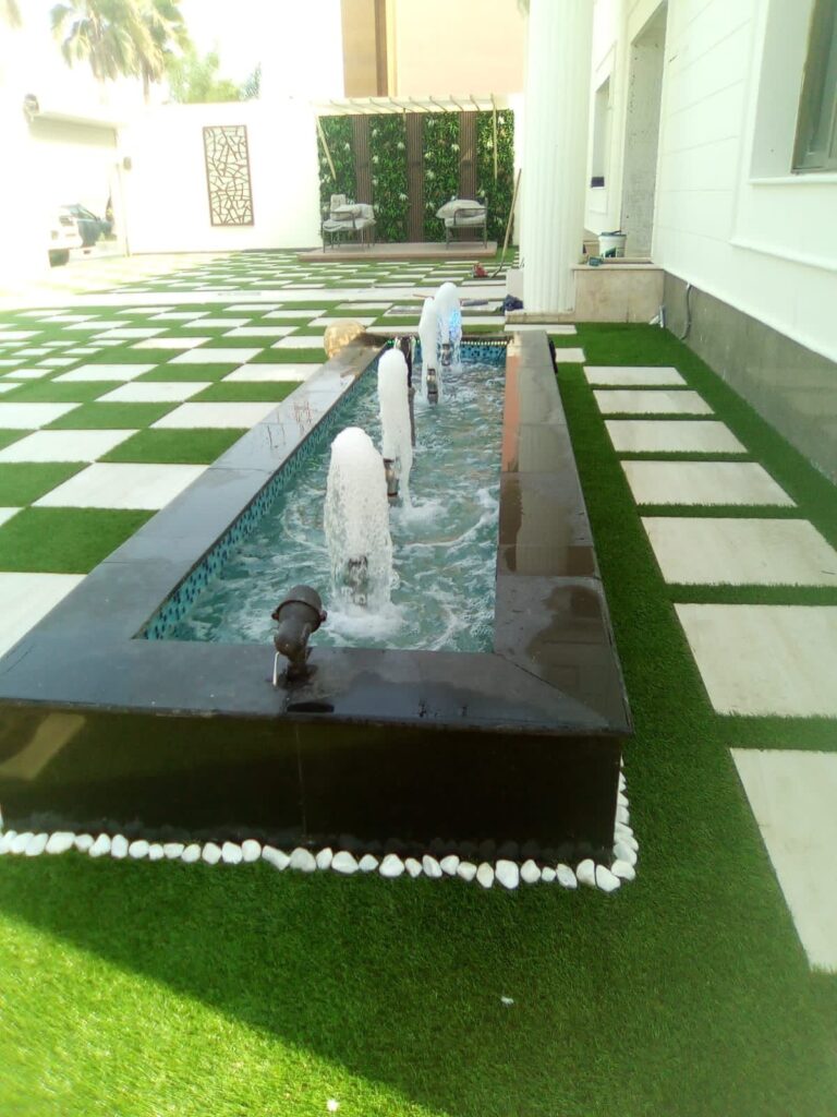 نوافير حدائق بالدمام مؤسسة الابرار لتنسيق الحدائق المنزلية