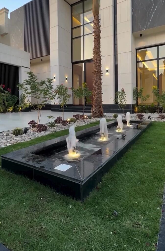 نوافير حدائق بالدمام مؤسسة الابرار لتنسيق الحدائق المنزلية